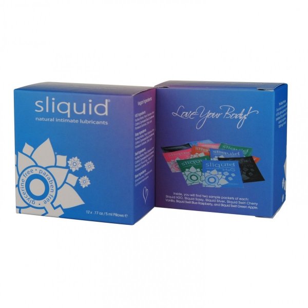 Sliquid Naturals Lube Cube 60 ml - zestaw żeli nawilżających w saszetkach