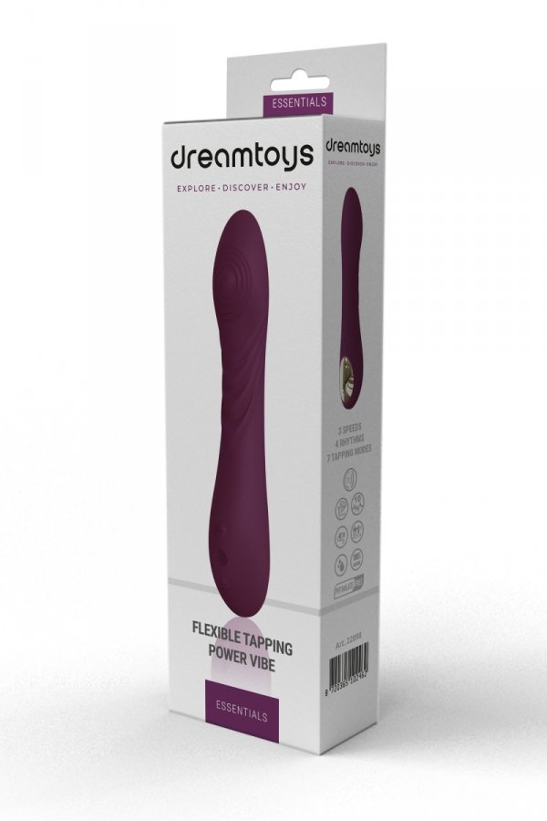 Dream Toys ESSENTIALS FLEXIBLE TAPPING POWER VIBE - wibrator (fioletowy)