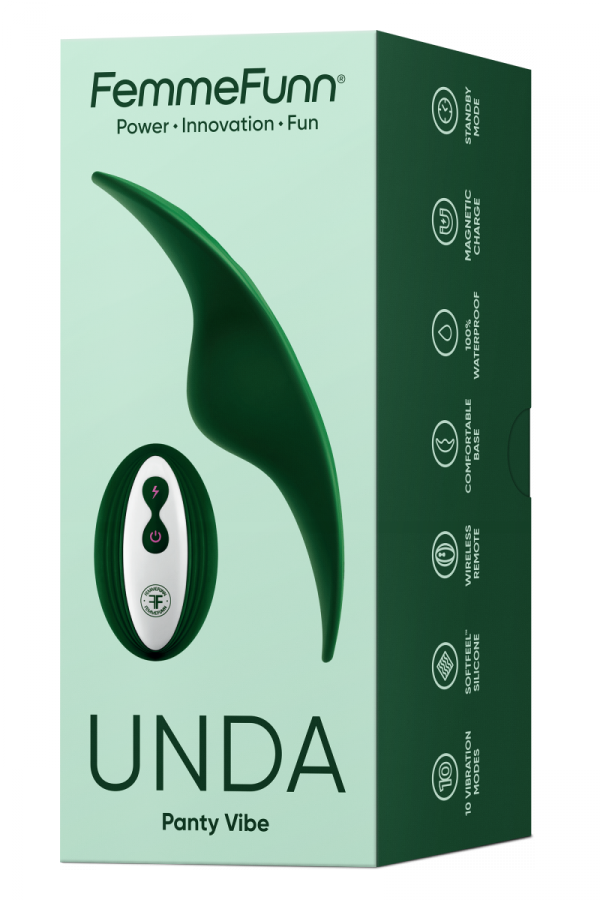 FEMMEFUNN UNDA DARK GREEN - wibrator dla par (zielony)