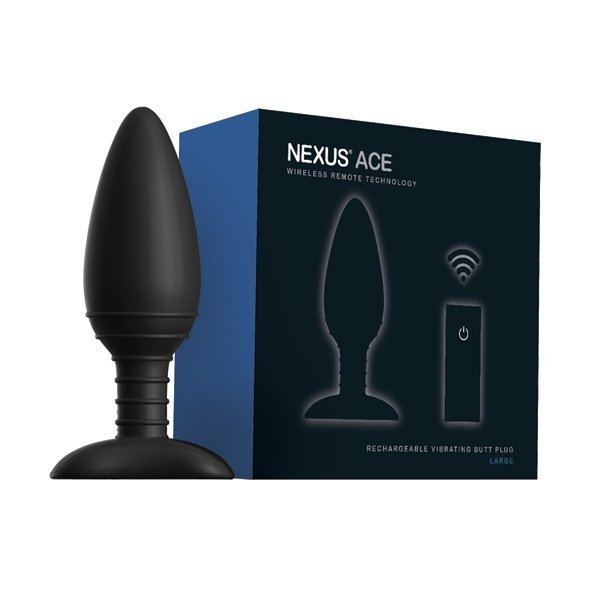 Nexus korek analny z wibracjami - Ace Large (czarny)