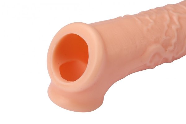 Dream Toys Realstuff Extender With Ball Strap 6.5 - nakładka na penisa (cielisty)