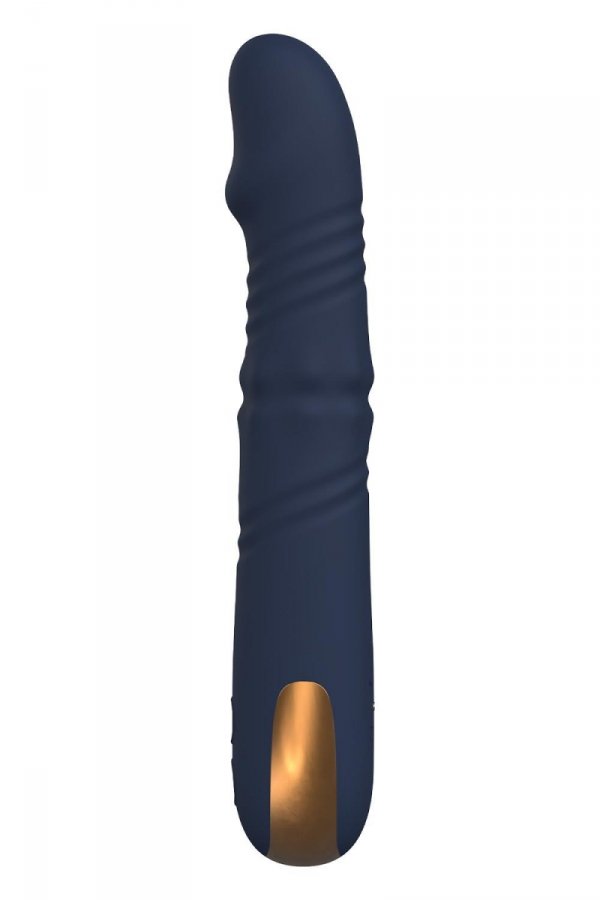 Dream Toys Goddess Collection Afrodite Up And Down Vibrator With Rotating Beads - wibrator wibrujący (niebieski)