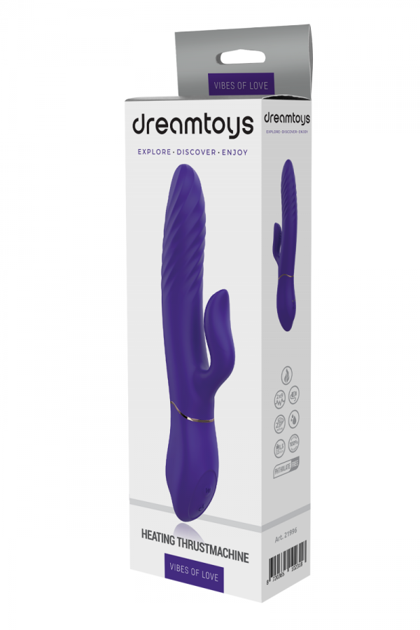 Dream Toys VIBES OF LOVE HEATING THRUSTMACHINE - ogrzewany wibrator (fioletowy)