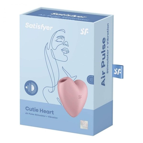 Satisfyer Stymulator-Cutie Heart (Light Red) - masażer łechtaczki (czerwony)