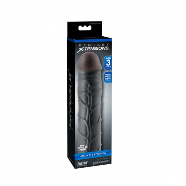 Nakładka na penisa Pipedream Fantasy X-tensions Mega 3&quot; Extension Black