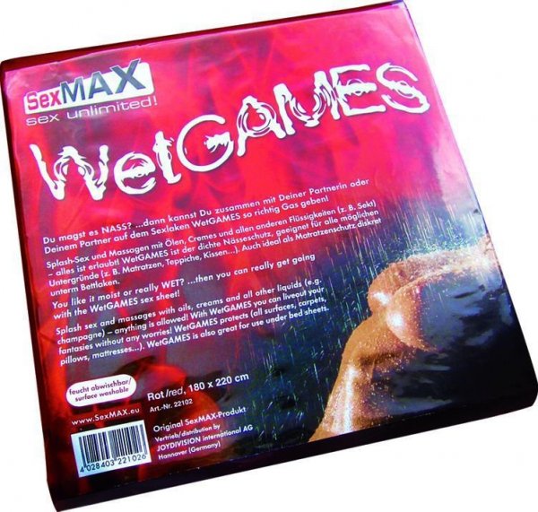 Joydivision - prześcieradło winylowe SexMAX WetGAMES, czarne (180 x 220 cm)
