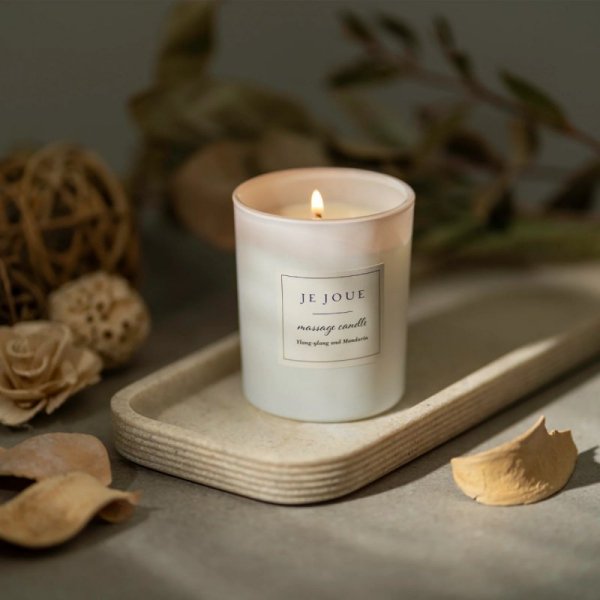 Je Joue Luxury Massage Candle Ylang-Ylang &amp; Mandarin - świeczka do masażu (biały)