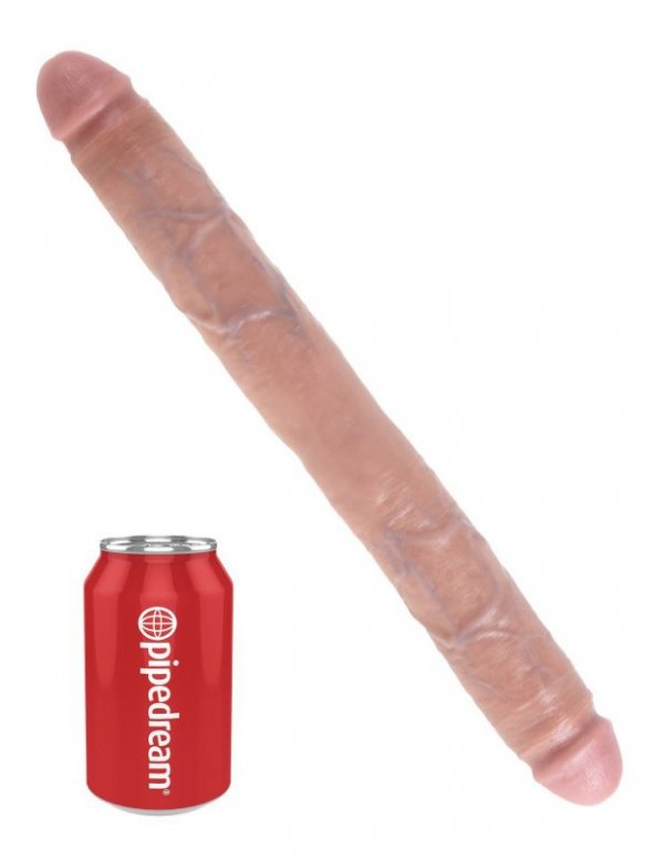 King Cock podwójne dildo - 16'' Thick Double Dildo sztuczny penis (cielisty)