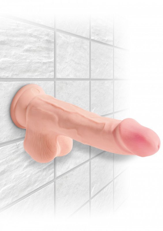 King Cock dildo - Plus 7,5'' Triple Density Cock with Balls sztuczny penis (cielisty)