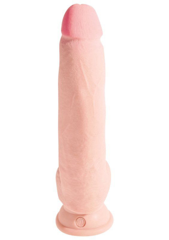 King Cock Dildo  Triple Density with Balls 10 cali sztuczny penis (cielisty)