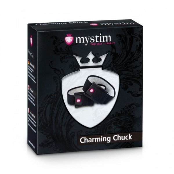 Mystim Charming Chuck - opaski przewodzące do elektrostymulacji (czarny)
