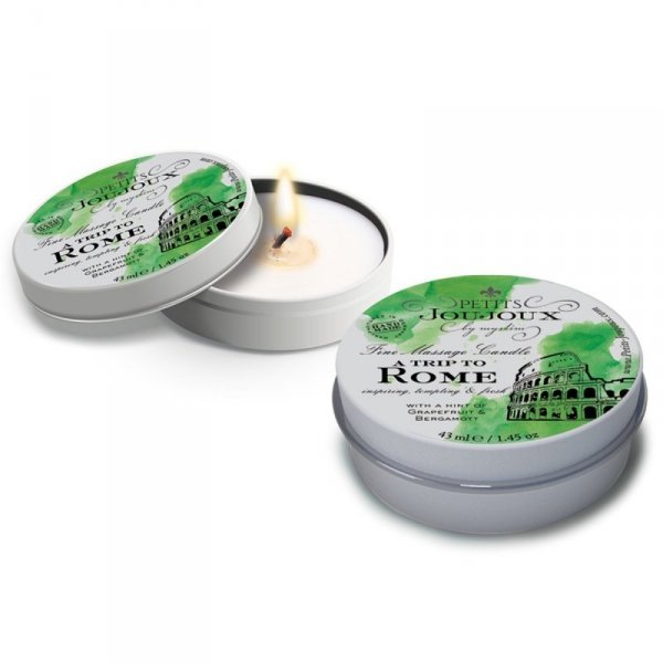 Petits Joujoux Fine Massage Candles A trip to Rome (33 g) - świeca do masażu (grejpfrut i bergamotka)