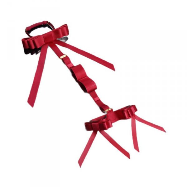 Upko uprząż Bowknot Hogtie Portable Bondage Gear (czerwony)