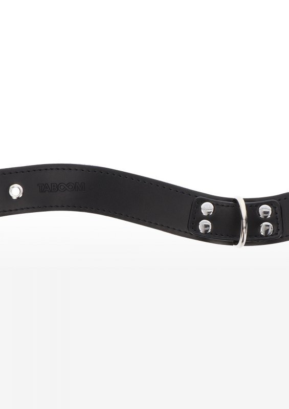 Czarna obroża z ekoskóry Taboom Elegant D-Ring Collar Black