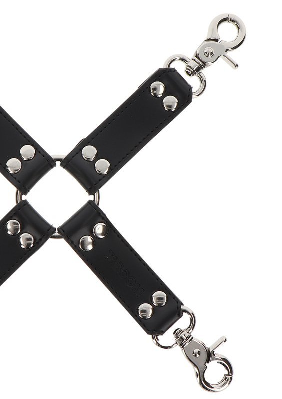 Czarny łącznik do kajdanek z ekoskóry Taboom Hogtie Black