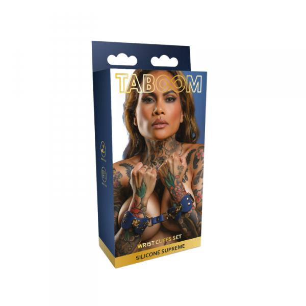 Taboom kajdanki na nadgarstki Silicone Wrist Cuff Set - kajdanki (czarny)