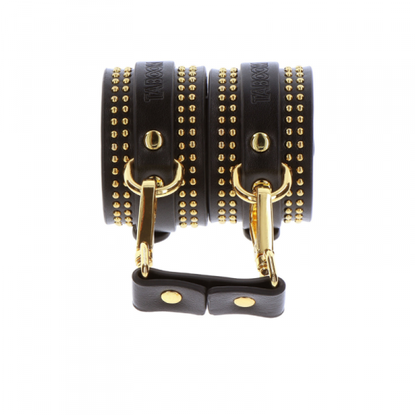 Taboom kajdanki na nadgarstki Vogue Studded Wrist Cuffs Set - wiązanie (czarny)