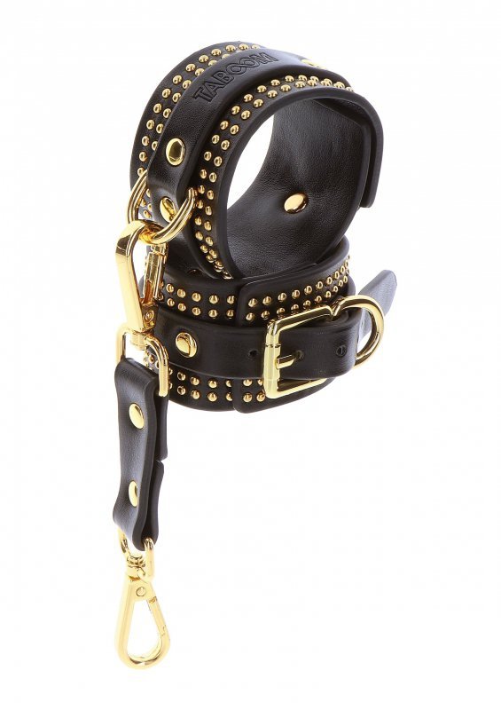 Taboom kajdanki na nadgarstki Vogue Studded Wrist Cuffs Set - wiązanie (czarny)