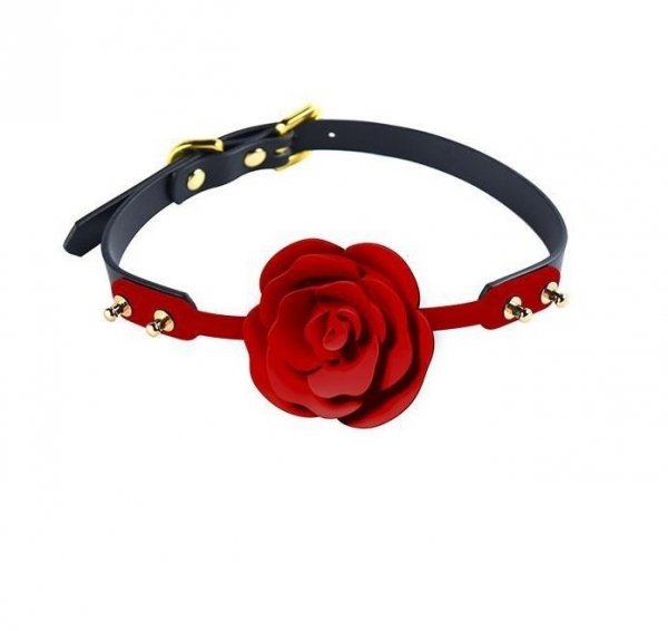 ZALO & UPKO Doll Series Rose Ball Gag Black Straps
