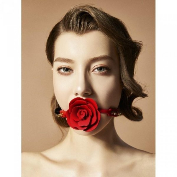 ZALO & UPKO Doll Series Rose Ball Gag Black Straps