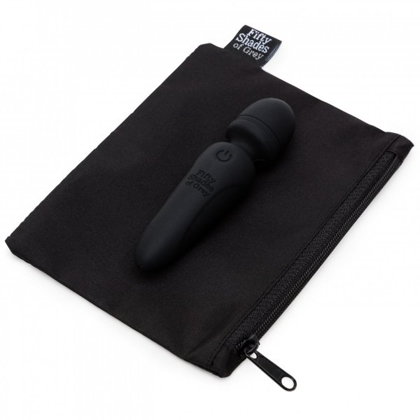 Fifty Shades of Grey Sensation Mini Wand Vibrator - masażer ciała (czarny)