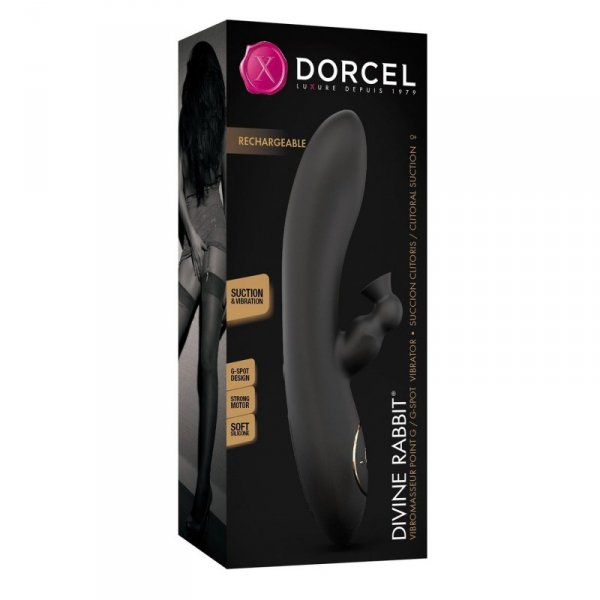 Marc Dorcel Divine Rabbit - Wibrator Króliczek (czarny)