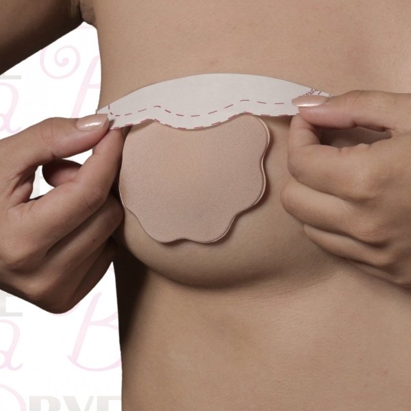 Bye Bra Breast Lift &amp; Fabric Nipple Covers F-H 3 Pairs - taśmy podnoszące piersi z materiałowymi osłonkami na sutki (3 pary)