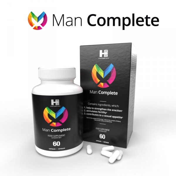 Sexual Health Series Man Complete 60 kapsułek (tabletek) na powiększenie penisa, opóźnienie wytrysku i potencję u mężczyzn