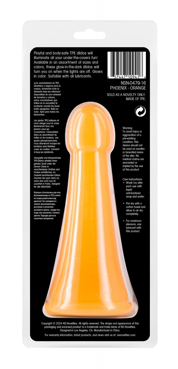 NS Novelties Phoenix Orange - dildo (pomarańczowy)