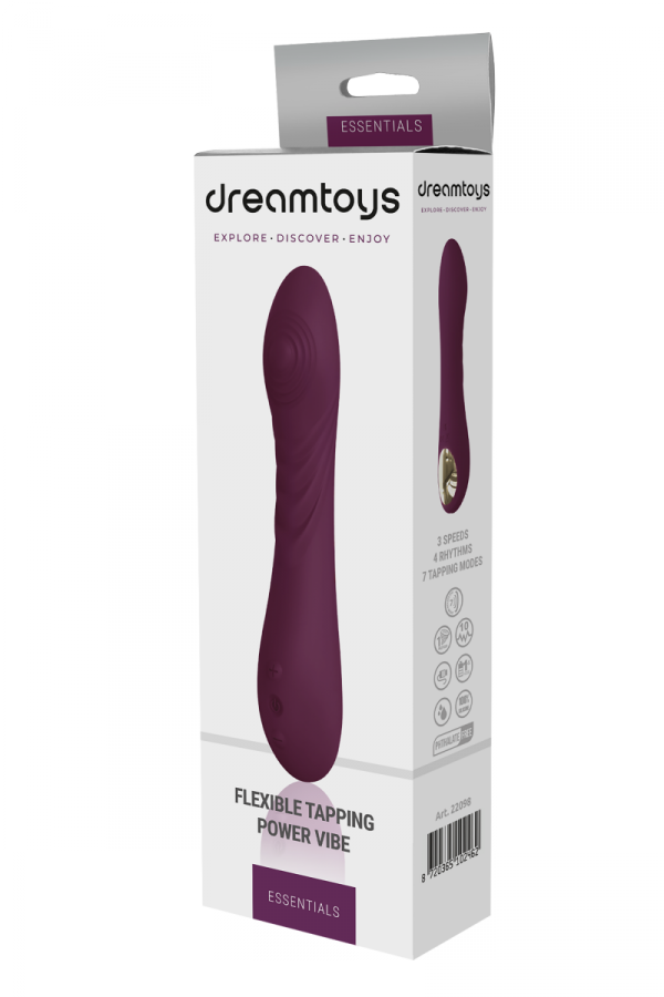 Dream Toys ESSENTIALS FLEXIBLE TAPPING POWER VIBE - wibrator (fioletowy)