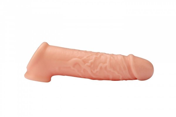 Dream Toys Realstuff Extender With Ball Strap 6.5 - nakładka na penisa (cielisty)