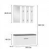 Garderoba PARMA 100x35xH180 biel