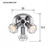 Plafon Activejet AJE-BLANKA 3PP (120 W; E14 x 3)