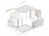 LANBERG SZAFA WISZĄCA RACK 19 6U 600X450 DRZWI METALOWE SZARA (FLAT PACK) WF01-6406-00S