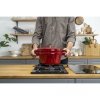 Zestaw 3 naczyń żeliwnych z pokrywką Staub - 24 cm, Czerwony