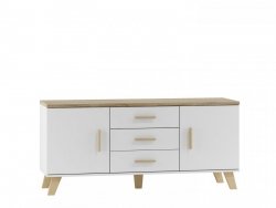 Komoda LOTTA 150 2D3S biały+ dąb sonoma