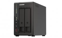Qnap TS-253E-8G, Tower, 2 x 2.5/3.5 SATA, Intel Celeron J6412 4C/4T, 8 GB DDR4 onboard not expandable, 2 x 2.5GbE, E