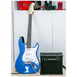 NN EG SET BLU zestaw gitarowy gitara elektryczna s