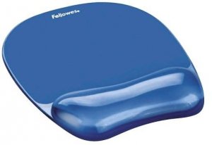 Fellowes CRYSTAL podkładka pod mysz i nadgarstek żelowa niebieska