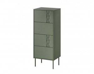 Komoda 4S TRESSE 50x40x125 zieleń mat
