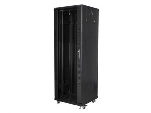 Szafy jednosekcyjna, zamykana na zamek Lanberg FF01-6637-12B (37U; 19'' / 600mm / 600 mm; stojąca; Pełne, Szklane; 800