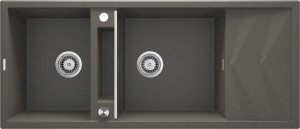 Zlewozmywak granitowy magnetyczny 2-komorowy z ociekaczem ZRM_T213 5907650817222
