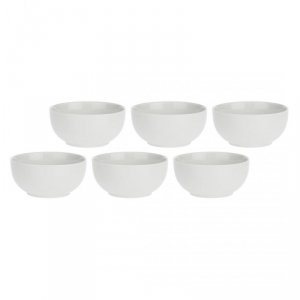 Zestaw 6 okrągłych misek Terrine - Biały, 11.5 cm