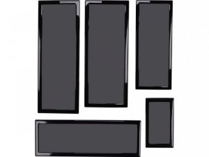 Demciflex Staubfilter-Set für Lian Li O11 Dynamic - schwarz/schwarz