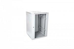 Szafa sieciowa wisząca 19 21U rack 600x600, drzwi szyba, szary, niedzielona, niezłożona, 60kg