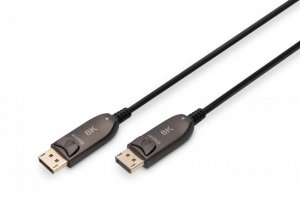 Kabel DP/DP M/M czarny 15m DisplayPort 1.4 Hybrydowy  AOC 8K 60Hz UHD