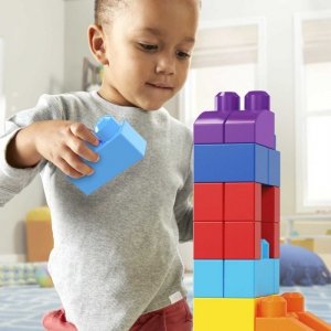 Klocki Mega Bloks First Builders CYP72/DCH63 80 elementów Torba niebieska
