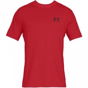 Koszulka męska czerwona Under Armour Sportstyle Left Chest SS
