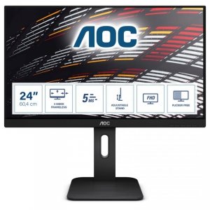 AOC P1 24P1 monitor komputerowy 60,5 cm (23.8) 1920 x 1080 px Full HD LED Czarny
