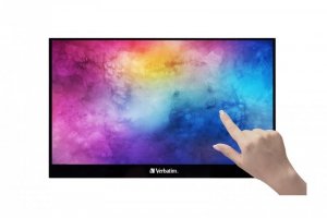 Verbatim 49593 monitor komputerowy 43,9 cm (17.3) 1920 x 1080 px Full HD LCD Ekran dotykowy Czarny